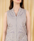 Unstitched Women's Grey Cotton Jacquard 3 Piece Suit
